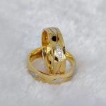 Argollas Zafiro X2 Oro Laminado 18kl