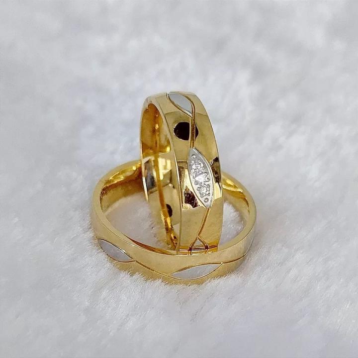 Argollas Zafiro X2 Oro Laminado 18kl