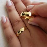 Argollas Clasica X3 3 Oro Laminado 18